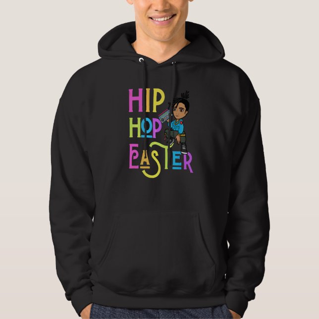 Påsk Dance Kärlek Dab Helgdag Funny Kids B. Hoodie (Framsida)