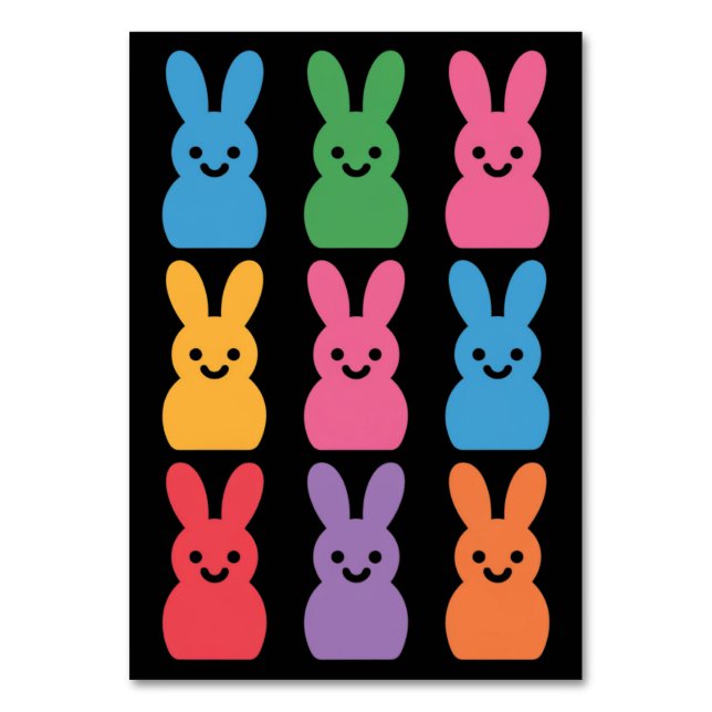 Påsk Day Bunny Eggs Play Leopard Bordsnummer (Framsidan)