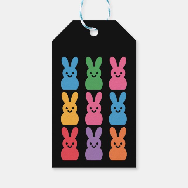 Påsk Day Bunny Eggs Play Leopard Presentetikett (Baksidan)