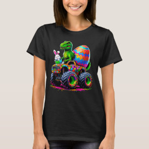 Påsk Day Bunny Monster Lastbil Eggs Dinosaur Rabbi T Shirt
