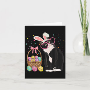 Påsk Day Cat Bunny Öron Eggs Graphic Manar Women K Kort