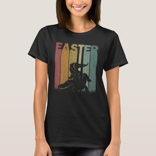 Påsk Day Crokodiles Retro Graphic Funny Påsk C T Shirt (Framsida)