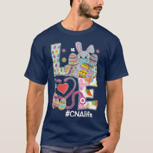 Påsk Day Nurse KÄRLEK Bunnies Stethoscope CNA Life T Shirt
