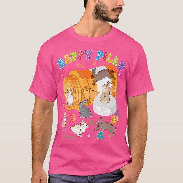 Påsk Day Pharm Tech Pharmacy Egg Hunt Lycklig som T Shirt (Framsida)