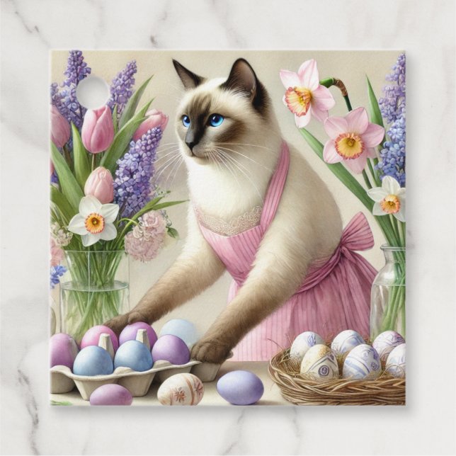 Påsk-design för Cat Lover Gåvor Etiketter (Framsida)