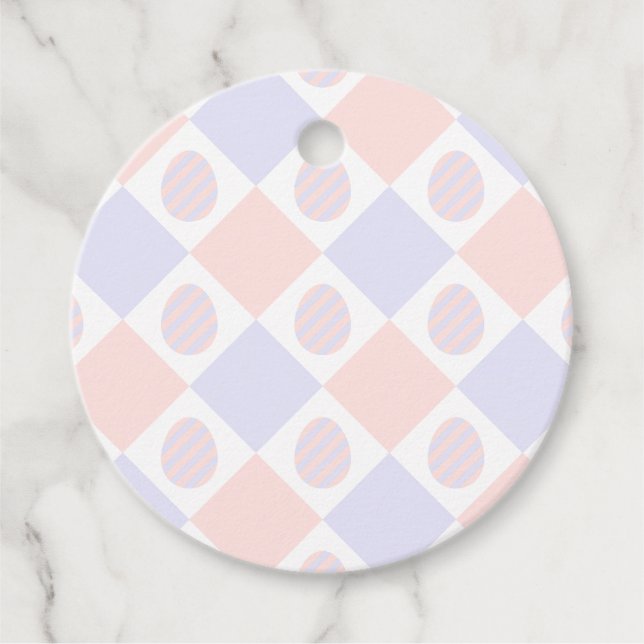 Påsk Diamond Mönster med dekorerade ägg Gåvor Etiketter (Framsida)