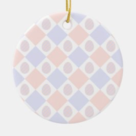 Påsk Diamond Mönster med dekorerade ägg Julgransprydnad Keramik