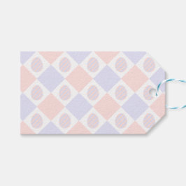 Påsk Diamond Mönster med dekorerade ägg Presentetikett
