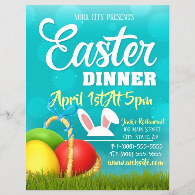 Påsk Dinner Event Flyer (Framsidan)