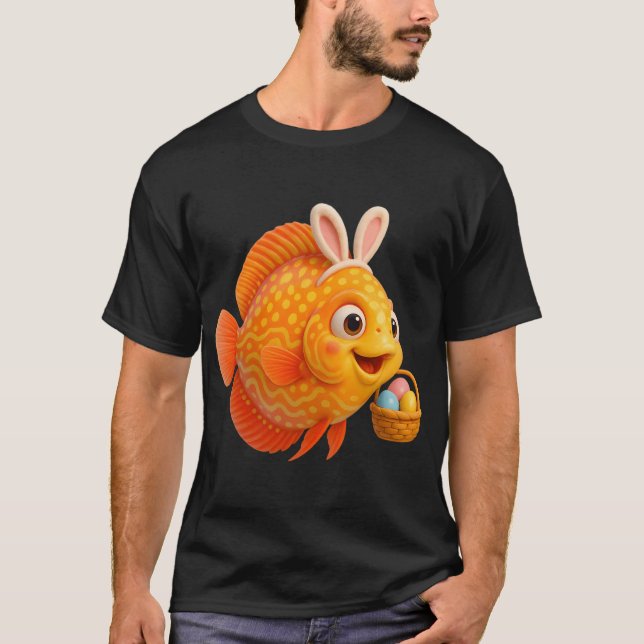 Påsk Discus Fisk T Shirt (Framsida)