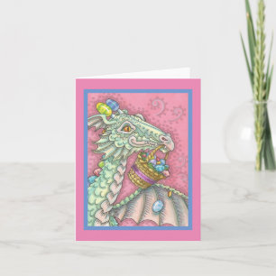 PÅSK DRAGON EGG DROP HÄLSNING NOTE CARD Blank Helgkort