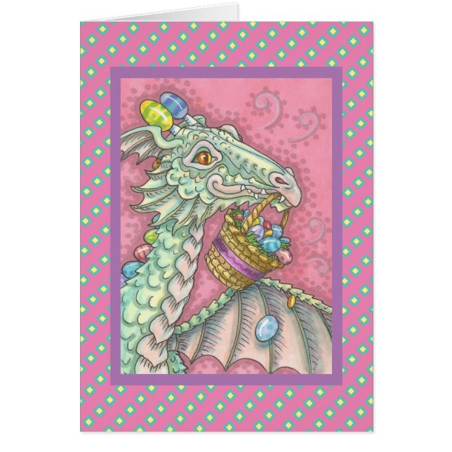 PÅSK DRAGON EGG DROP HÄLSNING NOTE CARD Verse OBS Kort (Framsidan)