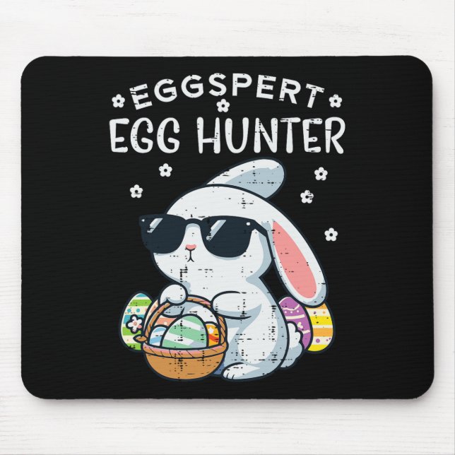 Påsk Eggspert Äggjägare Kanin Pojkar Flickor Barn  Musmatta (Framsidan)