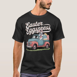 Påsk Eggspress Retro Bunny Delivery T Shirt