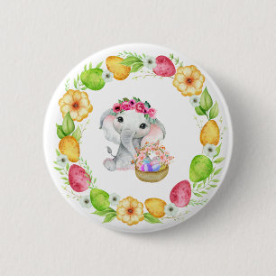Påsk Elephant Button Knapp