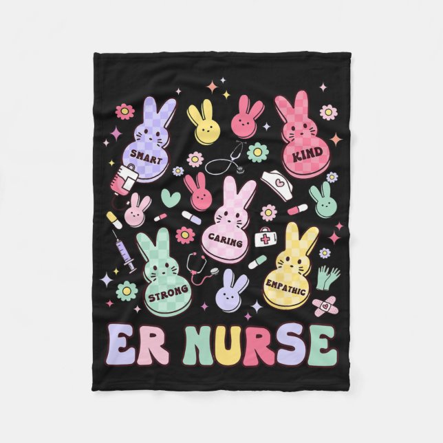 Påsk Er Akut Department Nurse Practice Fleecefilt (Framsidan)