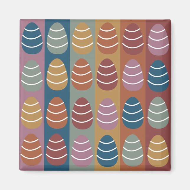 Påsk färgade Påskägg Glad påsk Magnet (Framsidan)