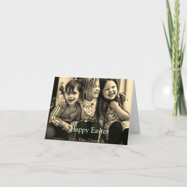 påsk firande lägga till QR-foto glad påsk Kort (Framsida)