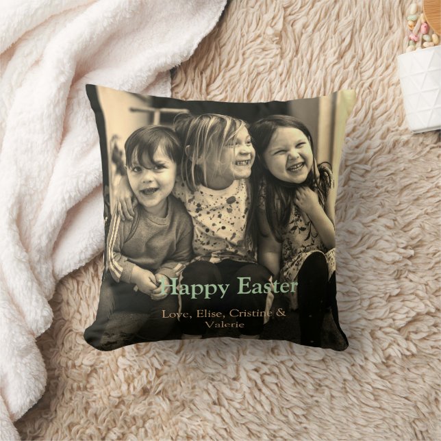 påsk firande lägga till QR-foto glad påsk Kudde (Filt)