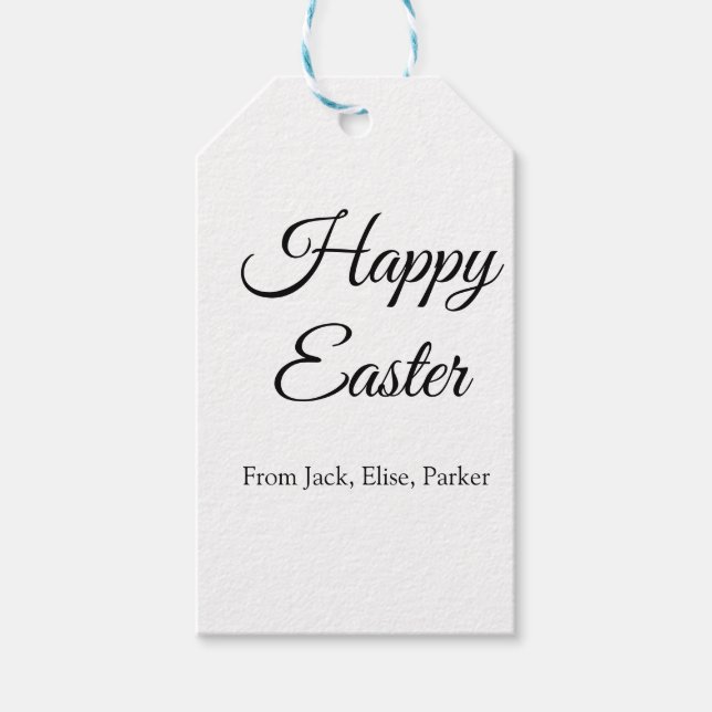 påsk firande lägga till QR-foto glad påsk Presentetikett (Framsidan)