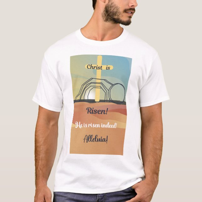 Påsk Firande T-shirt med Bible Verse (Framsida)