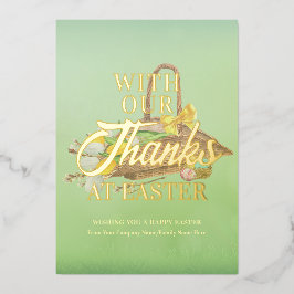 Påsk Flower Basket Grönt Tack Påsk Business