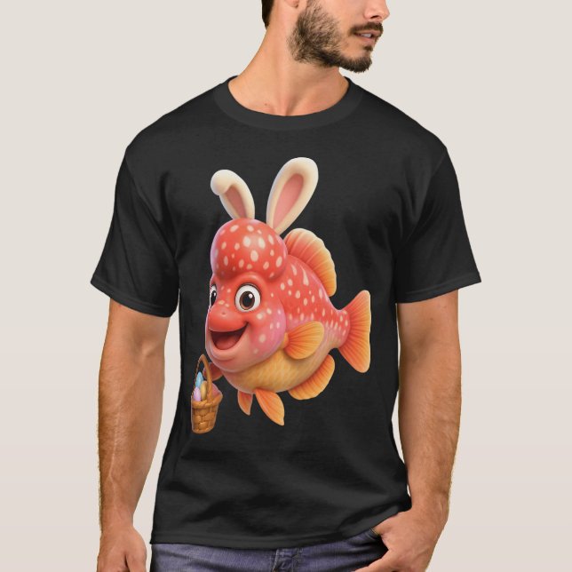 Påsk Flowerhorn Cichlid T Shirt (Framsida)
