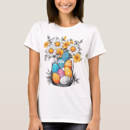 Påsk Flowers & Eggs T Shirt