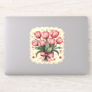 Påsk Flowers Sticker Klistermärken
