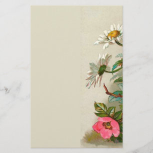 Påsk Flowers Vintage Blommigt Art Brevpapper
