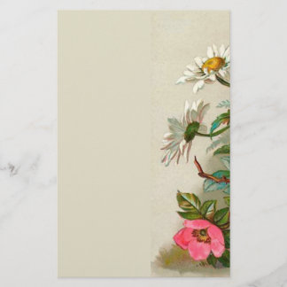 Påsk Flowers Vintage Blommigt Art Brevpapper