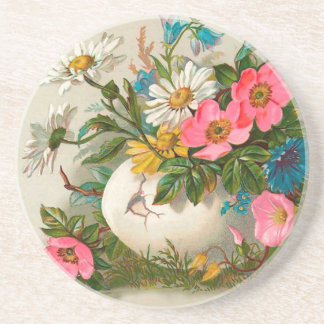 Påsk Flowers Vintage Blommigt Art Underlägg