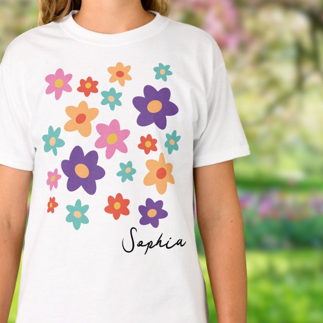 Påsk Flowery T-shirt Cute Vår Design for Girl (Skapare uppladdad)