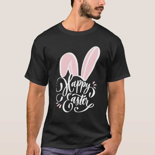 Påsk för kvinnor, Manar och barn i Glad påsk T Shirt (Framsida)