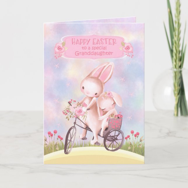 Påsk för mordotter Bunnies på Bike Kort (Framsida)