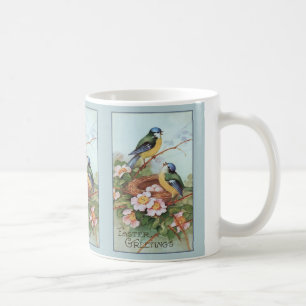 Påsk för vintageblåttfåglar kaffemugg