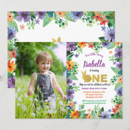 Påsk förstagångsfödelsedagsfest fotoinbjudan inbjudningar