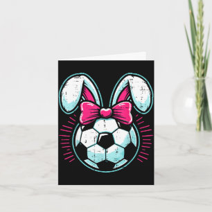 Påsk fotbollskanin öron bow söt pojkar flickor kort