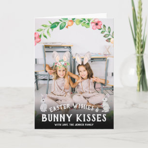 Påsk-fotokort Whimsical Bunny Öron Helgkort