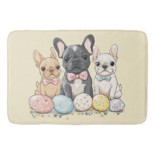 Påsk Fransk Bulldog Badrumsmatta