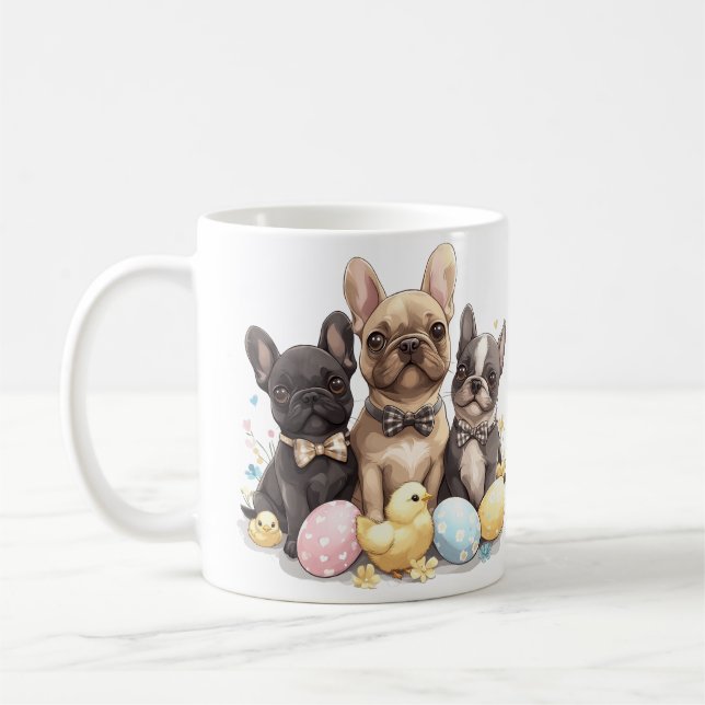 Påsk Fransk Bulldog Kaffemugg (Vänster)