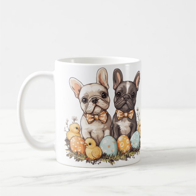 Påsk Fransk Bulldog Kaffemugg (Vänster)
