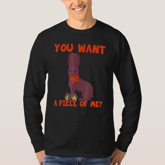 Påsk Funny Tonåringar Ord Chocolate Bunny Meme 2 T Shirt (Framsida)