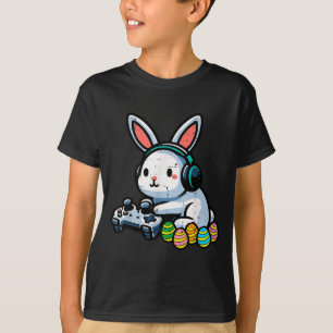 Påsk gamer kanin kanin tv spel män pojkar barn t shirt