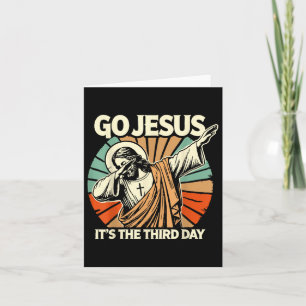 Påsk går Jesus sin tredje retrodag kristen Kort