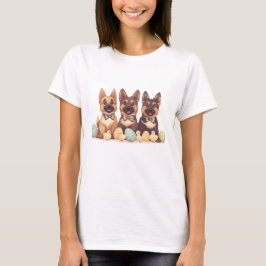 Påsk German Shepherd Hundar T Shirt