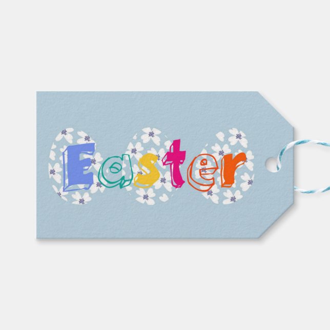 Påsk Gift Märkres Presentetikett (Framsidan (Horisontell))