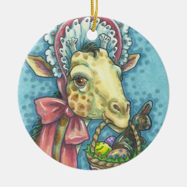 PÅSK GIRAFFE VÅR ORNAMENT Round (Framsidan)