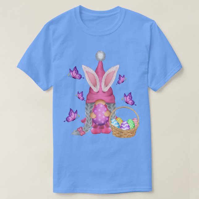 Påsk Gnome Bunny Egg for Girl Women Kids T Shirt (Design framsida)