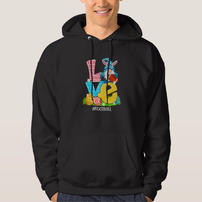 Påsk Gnome Egg Hunting Baske Kärlek Hoodie (Framsida)